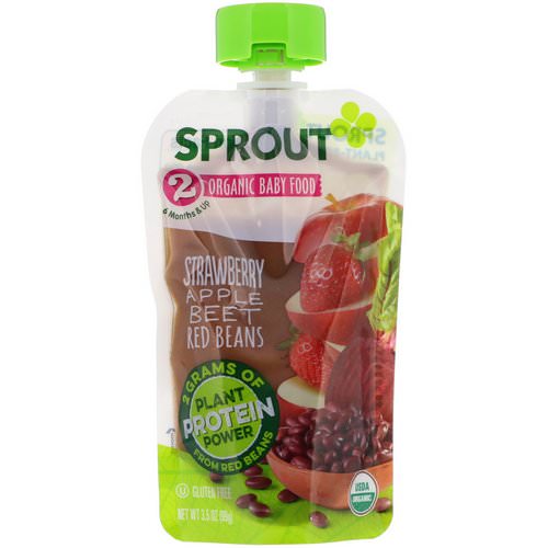 Sprout Organic, Baby Food, Stage 2, Strawberry, Apple, Beet, Red Beans, 3.5 oz (99 g) Review