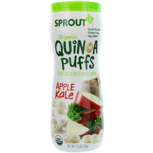 Sprout Organic, Quinoa Puffs, Apple Kale, 1.5 oz (43 g) Review