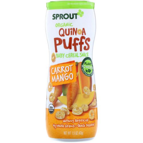 Sprout Organic, Quinoa Puffs, Carrot Mango, 1.5 oz (43 g) Review