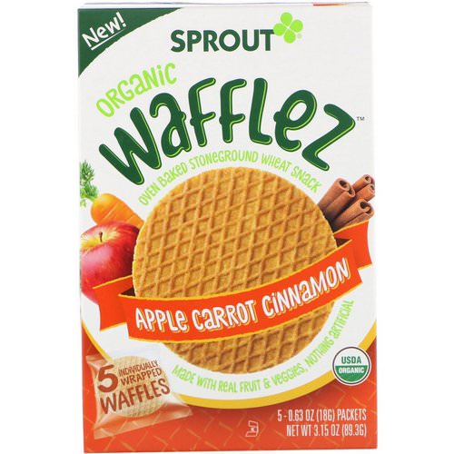 Sprout Organic, Wafflez, Apple Carrot Cinnamon, 5 Packets, 0.63 oz (18 g) Review