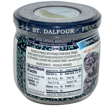 Svisker, Plommon, Supermat: St. Dalfour, Giant French Prunes with Pits, 7 oz (200 g)