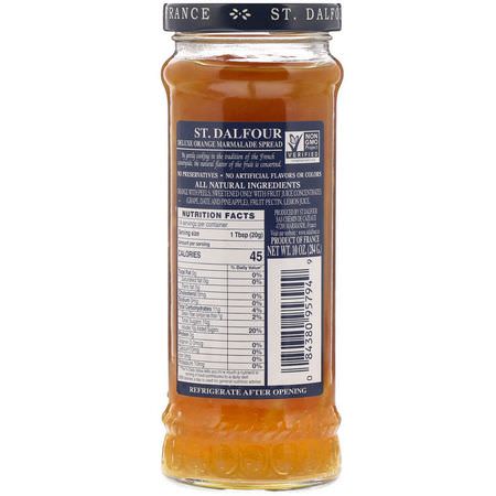 Fruktpåslag, Konserver, Uppslag, Knappar: St. Dalfour, Orange Marmalade, Deluxe Orange Marmalade Spread, 10 oz (284 g)