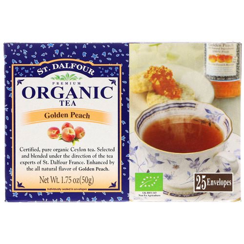 St. Dalfour, Organic Golden Peach Tea, 25 Envelopes, 1.75 oz (50 g) Review