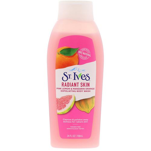 St. Ives, Radiant Skin Exfoliating Body Wash, Pink Lemon & Mandarin Orange, 24 fl oz (709 ml) Review