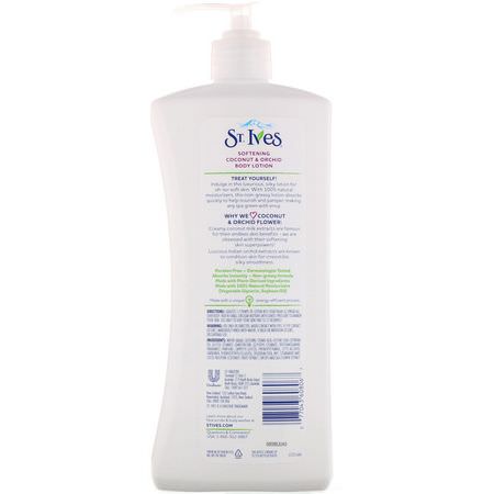 Lotion, Bad: St. Ives, Softening Body Lotion, Coconut & Orchid, 21 fl oz (621 ml)