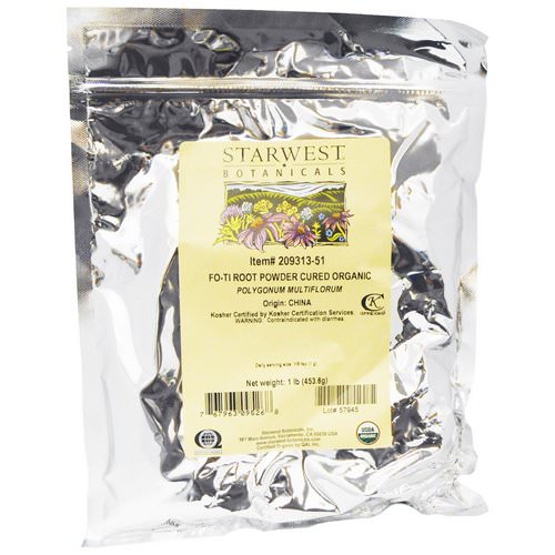 Starwest Botanicals, Organic, Fo-Ti Root Powder Cured, 1 lb (453.6 g) Review