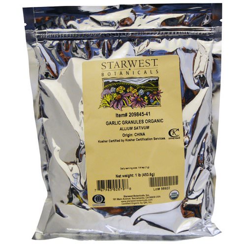 Starwest Botanicals, Organic Garlic Granules, 1 lb (453.6 g) Review
