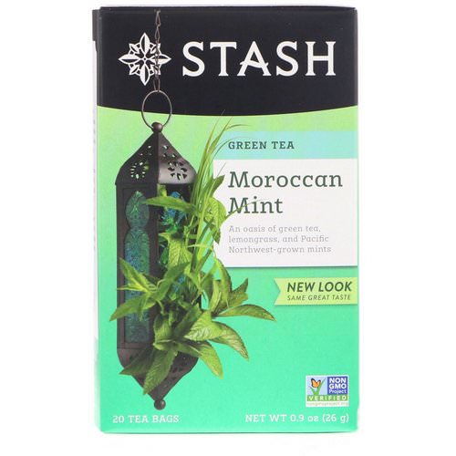 Stash Tea, Green Tea, Moroccan Mint, 20 Tea Bags, 0.9 oz (26 g) Review