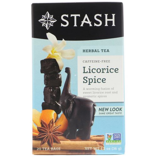 Stash Tea, Herbal Tea, Licorice Spice, Caffeine Free, 20 Tea Bags, 1.2 oz (36 g) Review