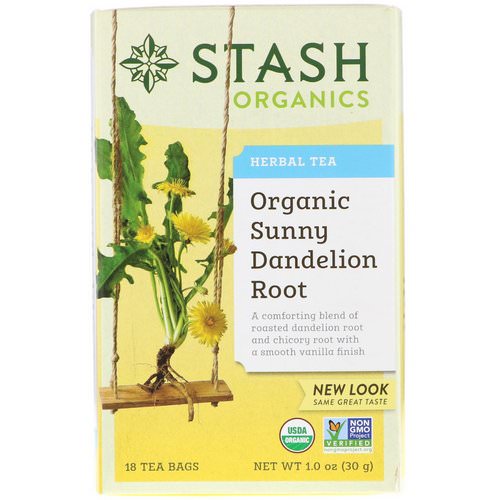 Stash Tea, Herbal Tea, Organic Sunny Dandelion Root, 18 Tea Bags, 1.0 oz (30 g) Review