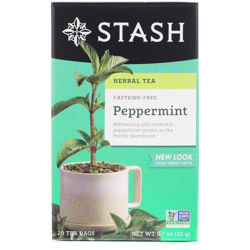 Stash Tea, Herbal Tea, Peppermint, Caffeine Free, 20 Tea Bags, 0.7 oz (20 g) Review
