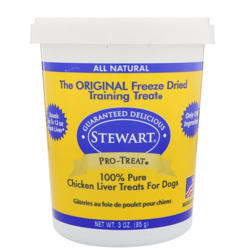 Stewart, Pro-Treat, Freeze Dried Treats, For Dogs, Chicken Liver, 3 oz (85 g) Review