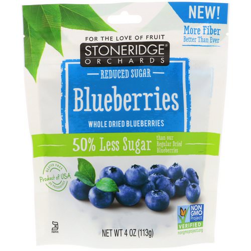 Stoneridge Orchards, Blueberries, Whole Dried Blueberries, Reduced Sugar, 4 oz (113 g) Review