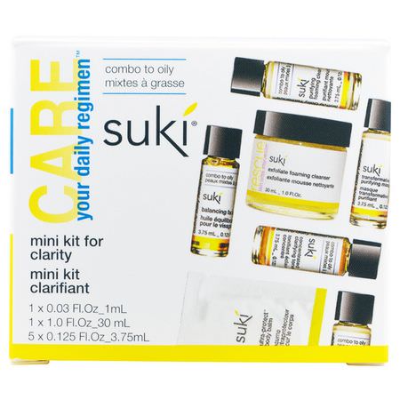Presentpaket, Skönhet: Suki, Care, Your Daily Regimen, Mini Kit for Clarity, 7 Piece Kit