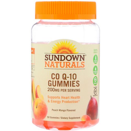 Sundown Naturals, Co Q-10 Gummies, Peach Mango Flavored, 200 mg, 50 Gummies Review