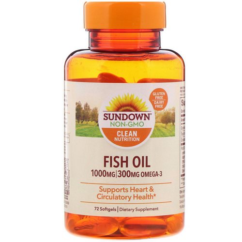 Sundown Naturals, Fish Oil, 1,000 mg, 72 Softgels Review