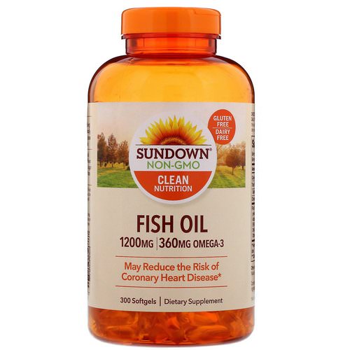 Sundown Naturals, Fish Oil, 1,200 mg, 300 Softgels Review