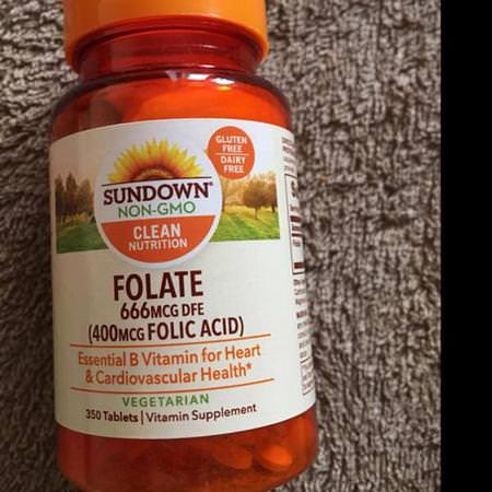 Sundown Naturals Folic Acid - Folsyra, Vitamin B, Vitaminer, Kosttillskott