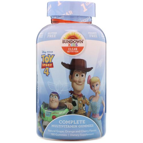 Sundown Naturals Kids, Complete Multivitamin Gummies, Toy Story 4, Grape, Orange & Cherry Flavored, 180 Gummies Review