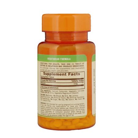 Melatonin, Sömn, Kosttillskott: Sundown Naturals, Melatonin, 3 mg, 120 Tablets