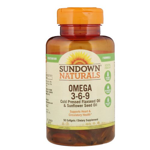 Sundown Naturals, Omega 3-6-9, 50 Softgels Review