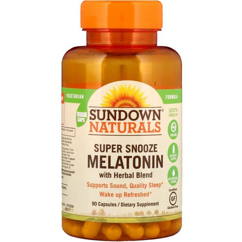 Sundown Naturals, Super Snooze Melatonin, 90 Capsules Review