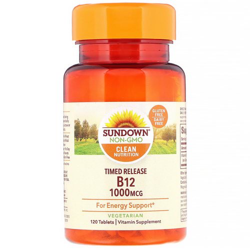Sundown Naturals, Vitamin B12, 1000 mcg, 120 Tablets Review
