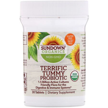 Sundown Organics Probiotic Formulas - Probiotika, Matsmältning, Kosttillskott