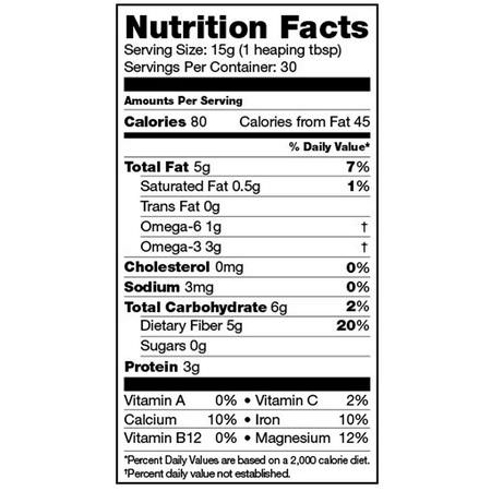 Chia-Tillskott, Superfoods, Greener, Kosttillskott: Sunfood, Chia Seed Powder, Raw Organic, 1 lb (454 g)