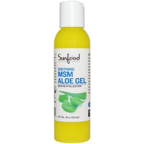 Sunfood, MSM Aloe Gel, Skin Revitalization, 4 fl oz (118.3 ml) Review