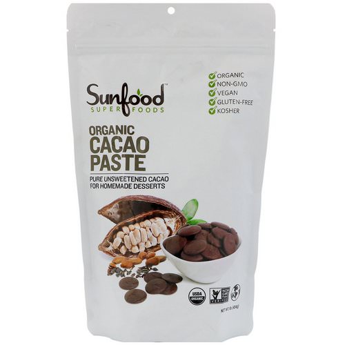 Sunfood, Organic Cacao Paste, 1 lb (454 g) Review