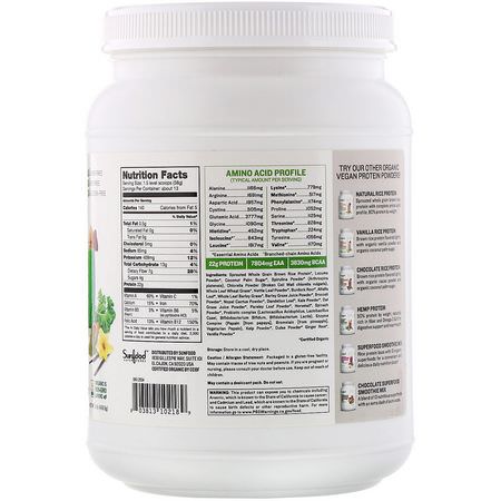 Växtbaserat, Växtbaserat Protein, Idrottsnäring: Sunfood, Organic Supergreens & Protein, 1.1 lb (498.9 g)