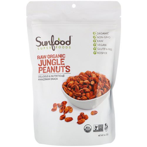 Sunfood, Raw Organic Jungle Peanuts, 8 oz (227 g) Review