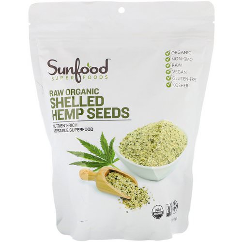 Sunfood, Raw Organic Shelled Hemp Seeds, 1 lb (454 g) Review