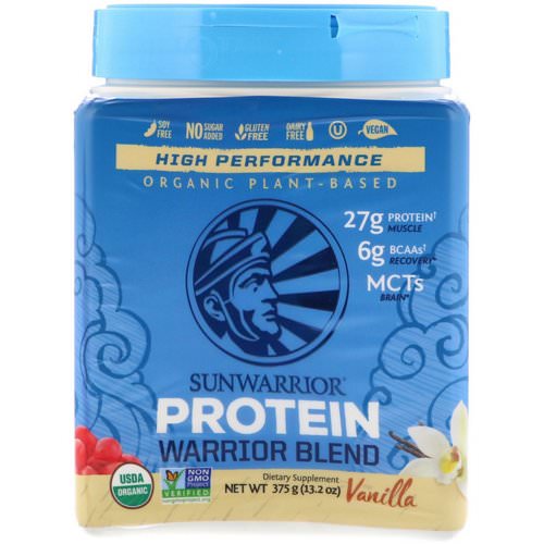 Sunwarrior, Warrior Blend Protein, Organic Plant-Based, Vanilla, 13.2 oz (375 g) Review