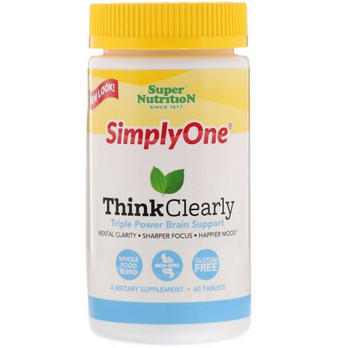 Super Nutrition, SimplyOne, Think Clearly, Triple Power Brain Support, 60 Tablets Review