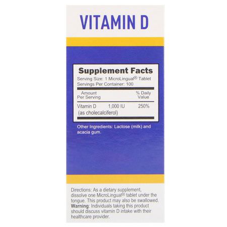 D3 Cholecalciferol, D-Vitamin, Vitaminer, Kosttillskott: Superior Source, Extra Strength Vitamin D3, 1,000 IU, 100 MicroLingual Instant Dissolve Tablets