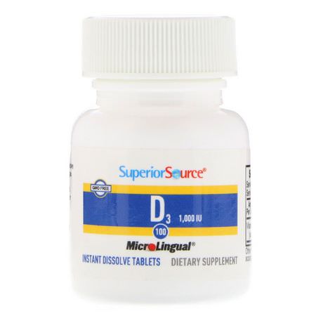 Superior Source D3 Cholecalciferol - D3 Cholecalciferol, D-Vitamin, Vitaminer, Kosttillskott