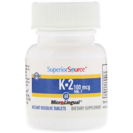 Superior Source Vitamin K - K-Vitamin, Vitaminer, Kosttillskott