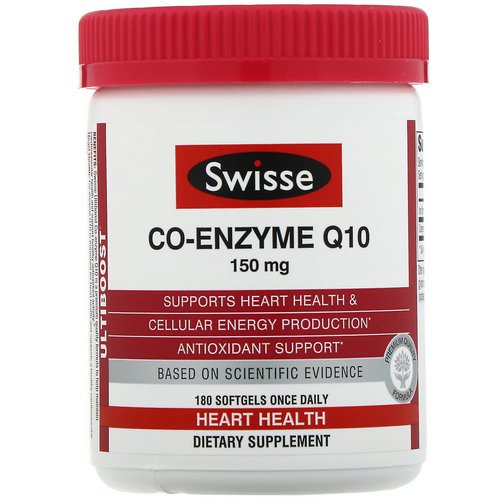Swisse, Ultiboost, Co-Enzyme Q10, 150 mg, 180 Softgels Review