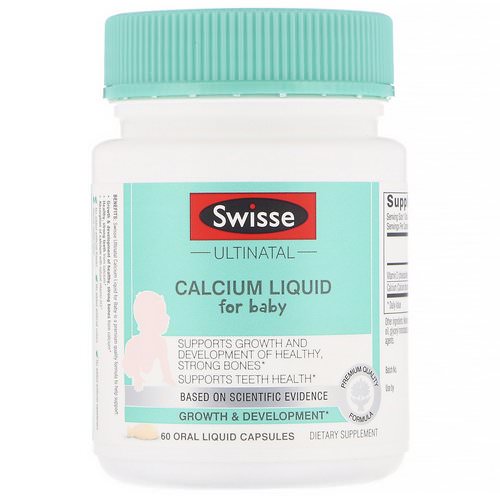 Swisse, Ultinatal, Calcium Liquid for Baby, Natural Vanilla Flavor, 60 Oral Liquid Capsules Review