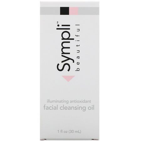 Ansiktsoljor, Krämer, Ansiktsfuktare, Skönhet: Sympli Beautiful, Illuminating Antioxidant Facial Cleansing Oil, 1 fl oz (30 ml)