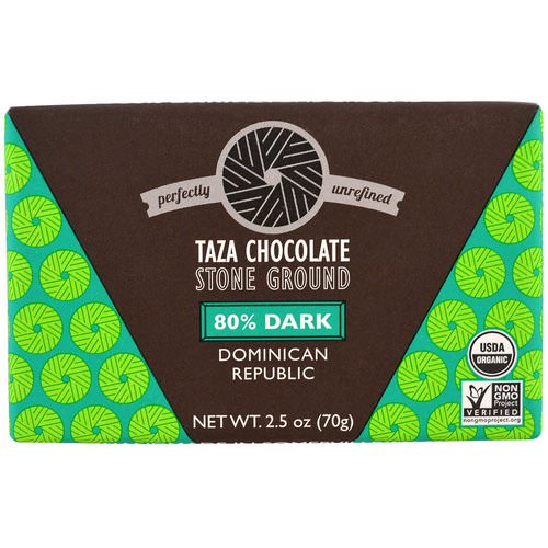 Taza Chocolate, Organic, 80% Dark Stone Ground Chocolate Bar, Dominican Republic, 2.5 oz (70 g) Review