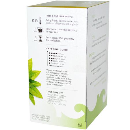Grönt Te: Tazo Teas, Zen, Green Tea, 20 Filterbags, 1.5 oz (43 g)