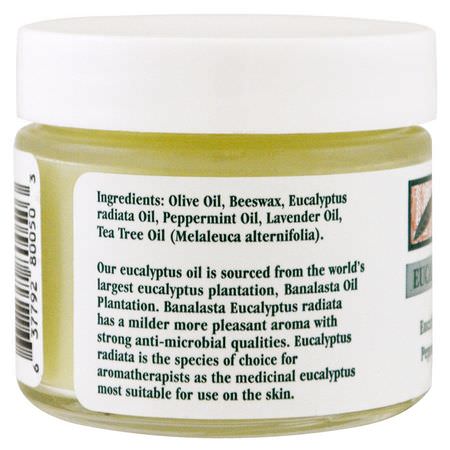 Eukalyptus, Homeopati, Örter, Salvor: Tea Tree Therapy, Eucalyptus Chest Rub, 2 oz (57 g)