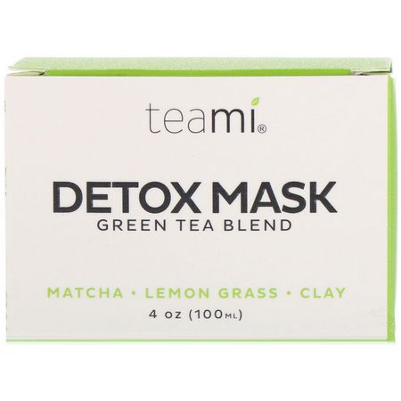 Clay Masks, Peels, Face Masks, Beauty: Teami, Detox Mask, Green Tea Blend, 4 oz (100 ml)