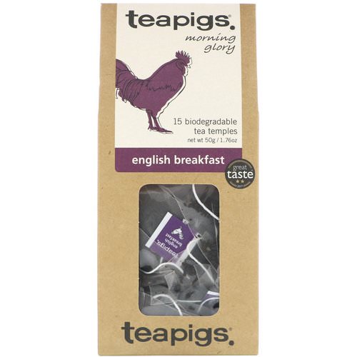 TeaPigs, Morning Glory, English Breakfast, 15 Tea Temples, 1.76 oz (50 g) Review