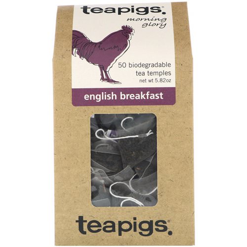 TeaPigs, Morning Glory, English Breakfast, 50 Tea Temples, 5.82 oz Review