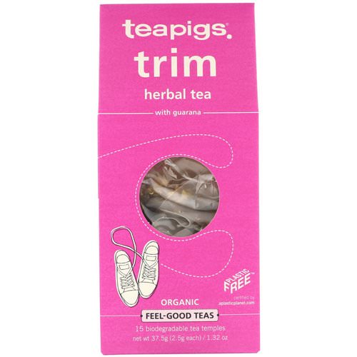 TeaPigs, Trim Herbal Tea with Guarana, 15 Tea Temples, 1.32 oz (37.5 g) Review