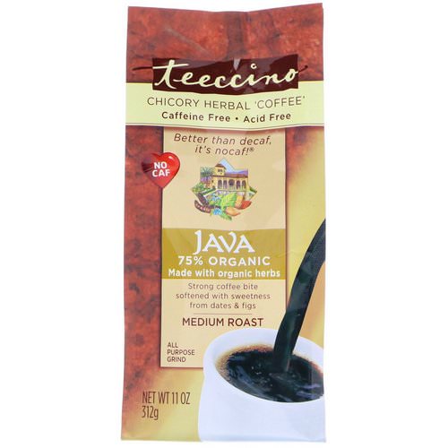 Teeccino, Chicory Herbal Coffee, Java, Medium Roast, Caffeine Free, 11 oz (312 g) Review